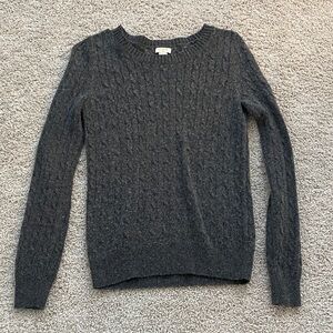 J.Crew Cable Knit Gray Sweater